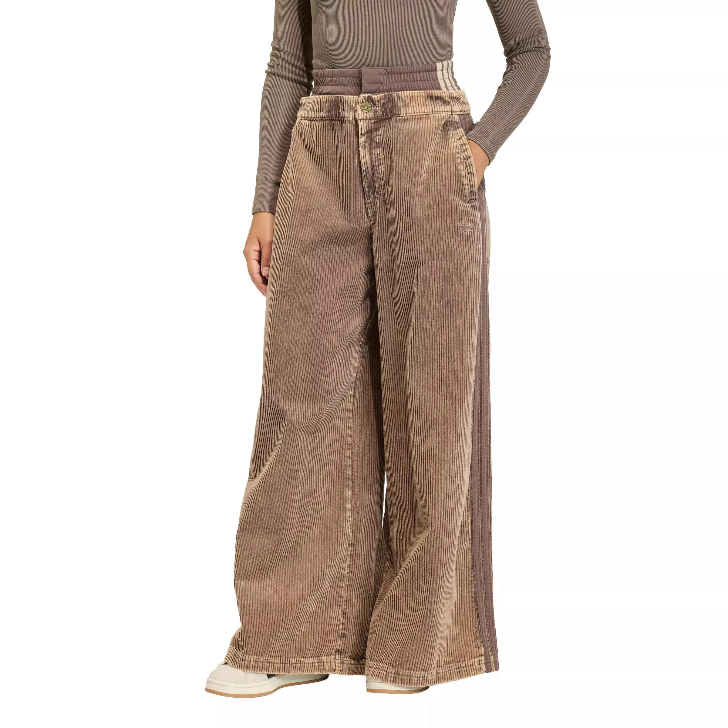 adidas Originals Women's Corduroy Oversized Pants - Brown